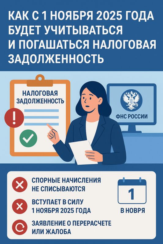 Новый подход к налоговым задолженностям: что изменится с ноября 2025 года для граждан России