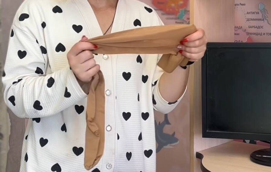 Творческий подход к капроновым колготкам