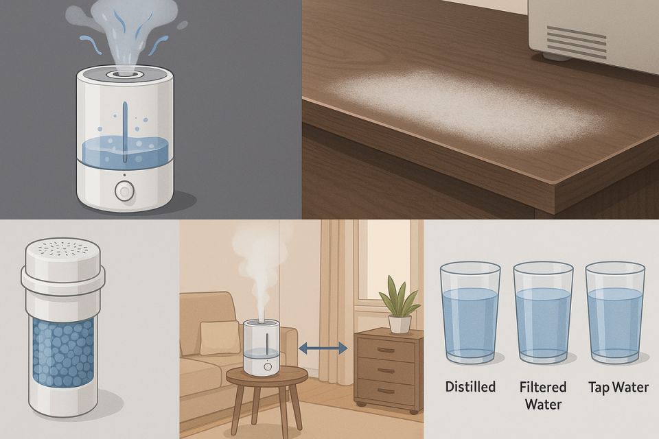 Как избежать белого налета на мебели при использовании увлажнителей