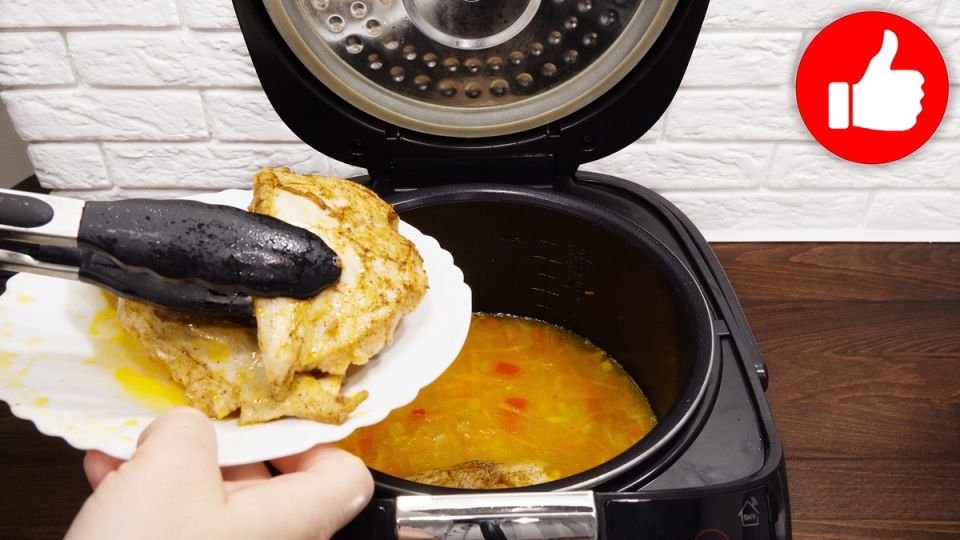 Новый рецепт: рис с курицей и овощами в мультиварке