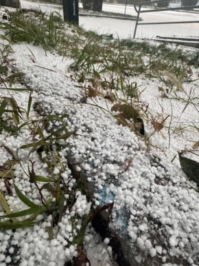 В Хабаровске внезапно пошел град