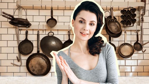 Эти сковородки продвинутые хозяйки давно выкинули: только место зря занимают
