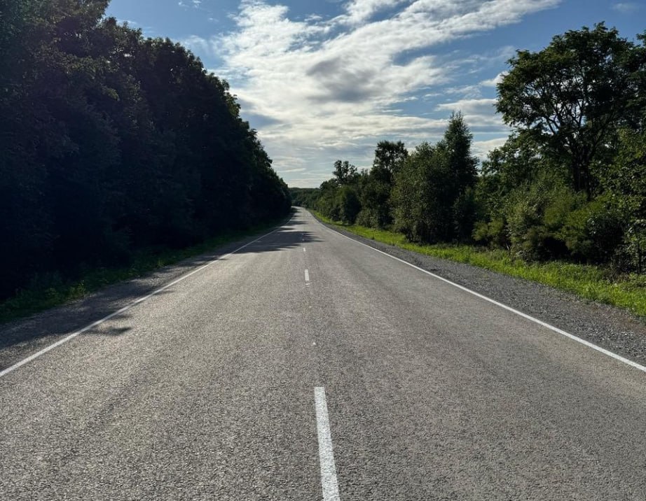 В крае завершили ремонт автодороги «Подъезд к селу Покровка» В крае завершили ремонт автодороги «Подъезд к селу Покровка»