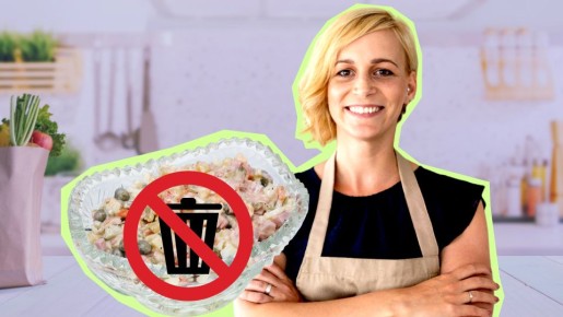 Остатки оливье не пропадут: удивите гостей необычной закуской, и салат не окажется в помойке
