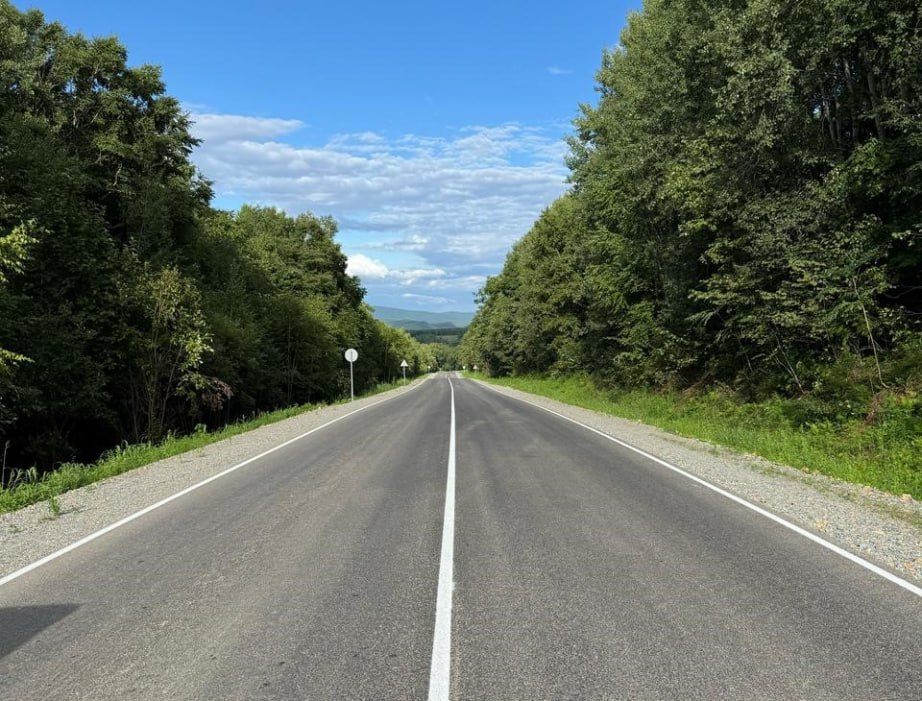 В крае завершили ремонт автодороги «Подъезд к селу Покровка» В крае завершили ремонт автодороги «Подъезд к селу Покровка»