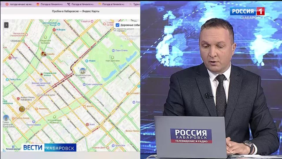 Огромная «пробка» возникла сегодня утром на улице Муравьёва-Амурского из-за ремонта трамвайных путей