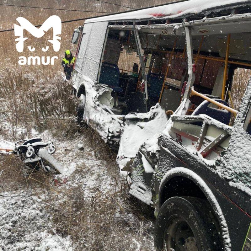 Зашивать голову по пути в больницу пришлось пострадавшей в ДТП поезда и автобуса в Хабаровске