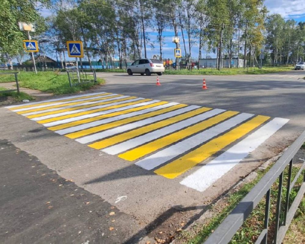 В Ванинском районе отремонтировали 4км дорог и нанесли 15км разметки