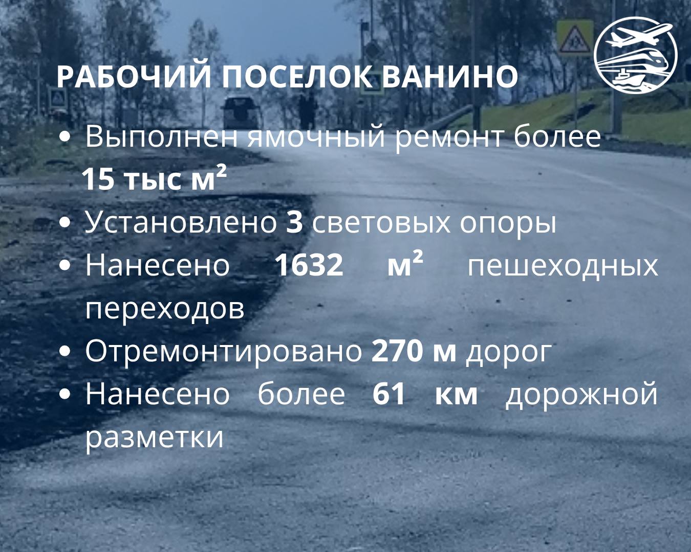 Ванинский район: итоги по ремонту дорог за год Ванинский район: итоги по ремонту дорог за год