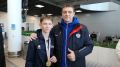 Победителя первенства мира по прыжкам на батуте Михаил Андрейко встретили в аэропорту Хабаровска