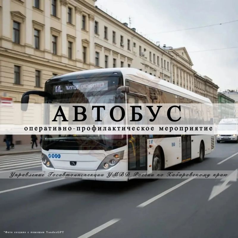 Госавтоинспекция информирует! На территории Хабаровского края с 24 по 28 ноября 2025 года пройдет оперативно-профилактическое мероприятие "Автобус"