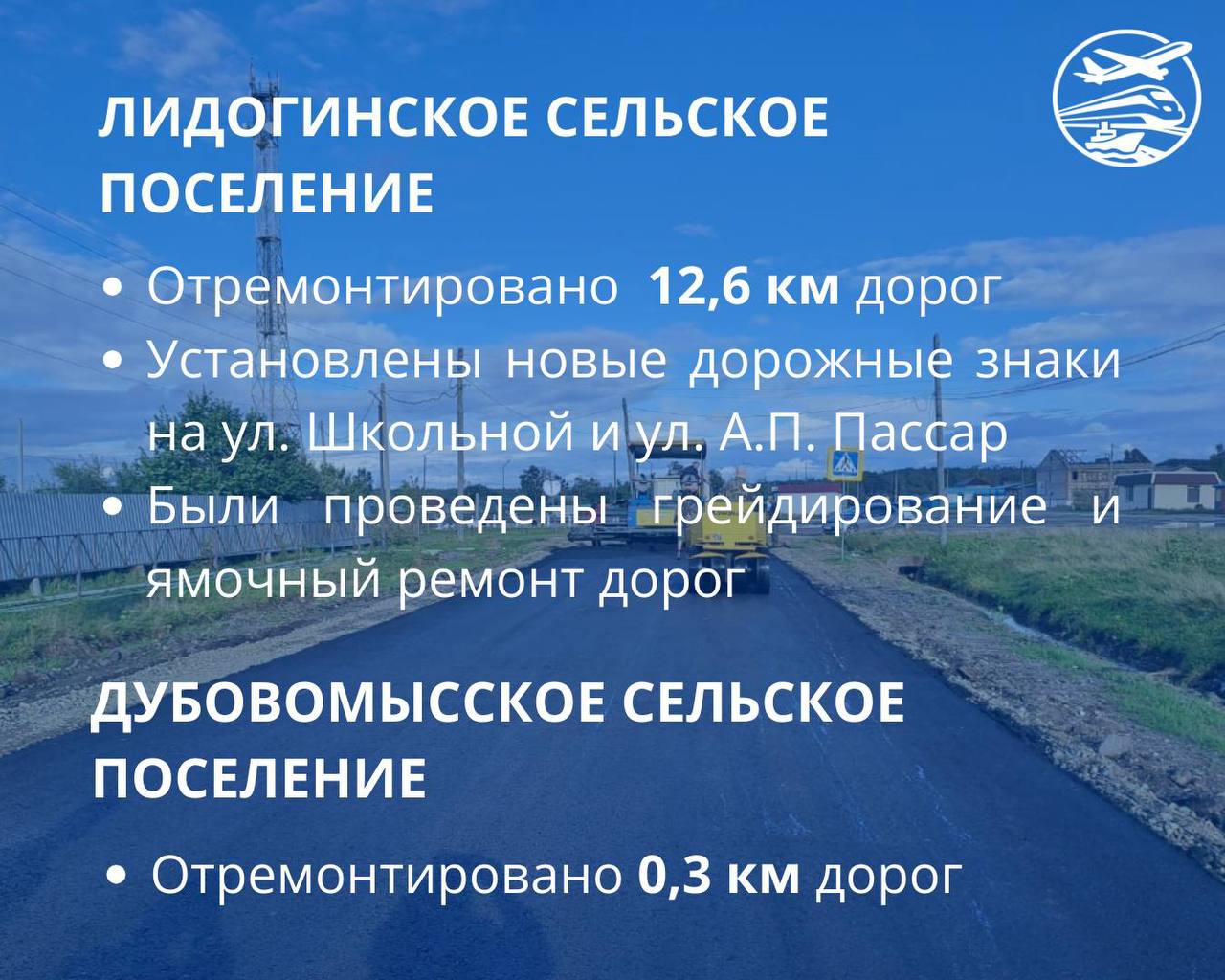 В Нанайском районе успешно завершился дорожный сезон В Нанайском районе успешно завершился дорожный сезон