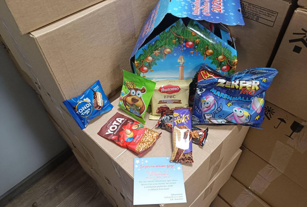 Хабаровский край отправил новогодние подарки детям из Дебальцево