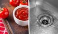 Невероятный способ почистить слив: кетчуп, который работает