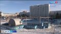 Заливка катка продолжается на площади имени Ленина в Хабаровске