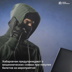 Хабаровчан предупреждают о мошеннических схемах при покупке билетов на мероприятия