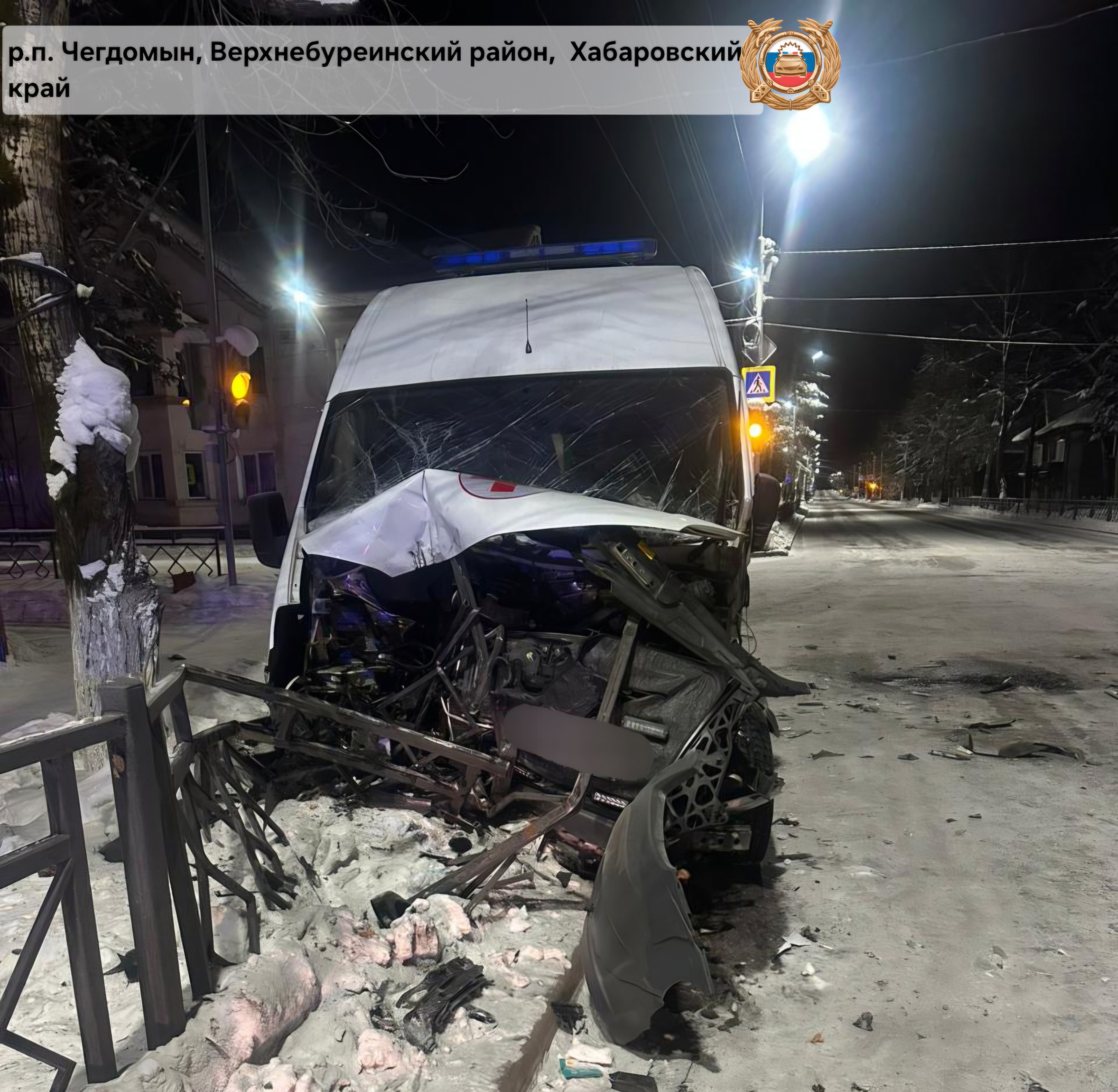 Нетрезвый водитель столкнулся с ГАЗелью скорой помощи в р.п. Чегдомын