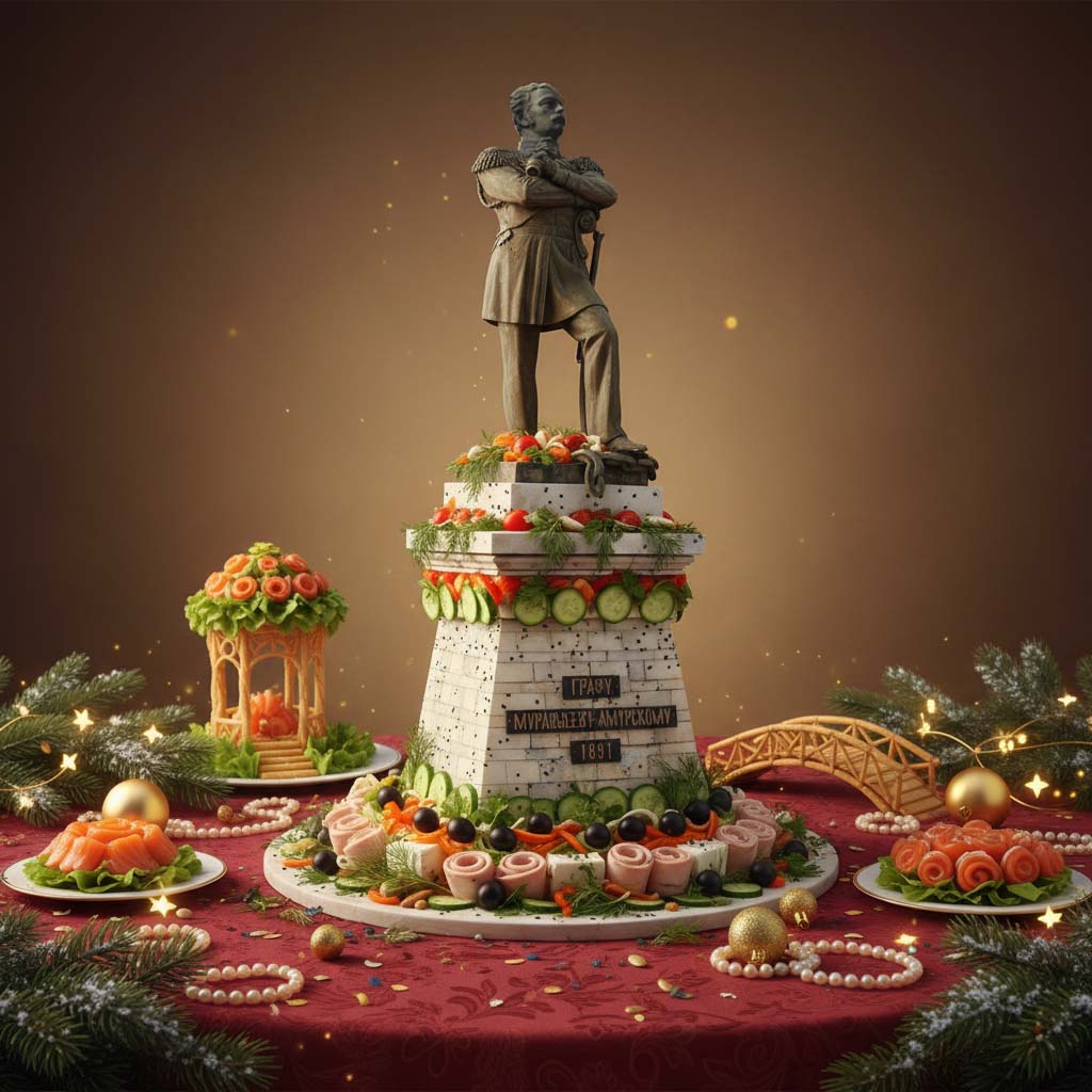 Утес-салат и памятники-нарезки