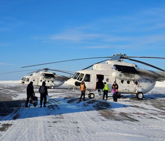 Рейсы 407 и 408 из Николаевска-на-Амуре в Чумикан и обратно сегодня впервые выполняются на 22-местном вертолёте авиакомпании "Тайга"