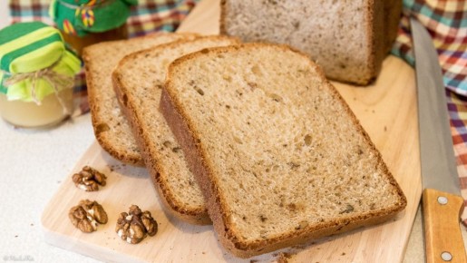 Как приготовить вкусный хлеб с грецкими орехами в хлебопечке
