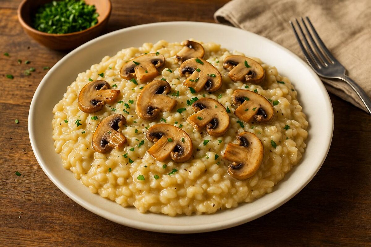 Нежное ризотто с грибами для уютного вечера