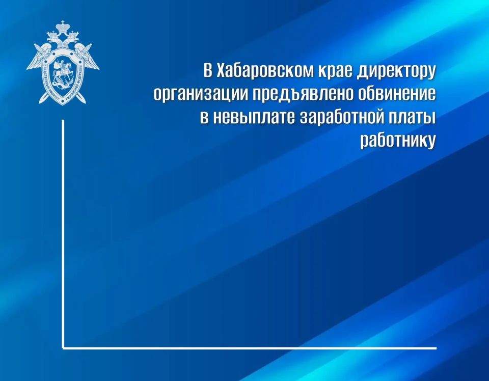 В Хабаровском крае директору организации предъявлено обвинение в невыплате заработной платы работнику