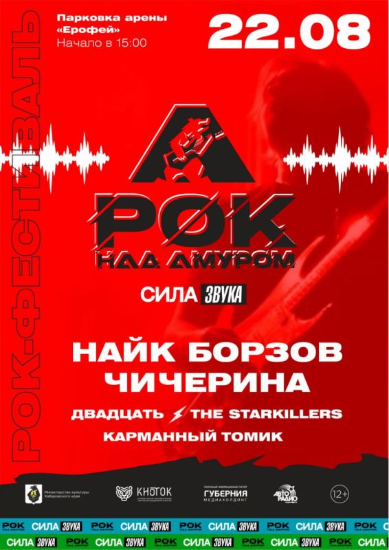 Хедлайнерами фестиваля «Рок над Амуром» станут российские рок-музыканты Чичерина и Найк Борзов