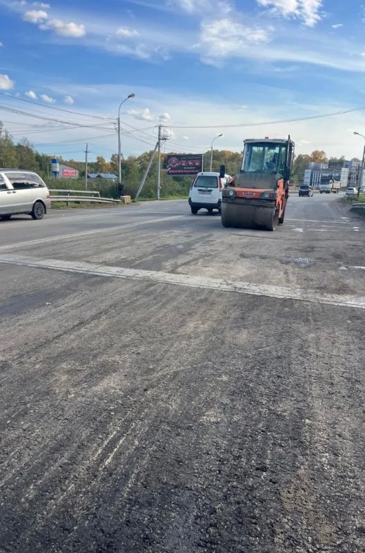 Уложили асфальт на Восточном шоссе