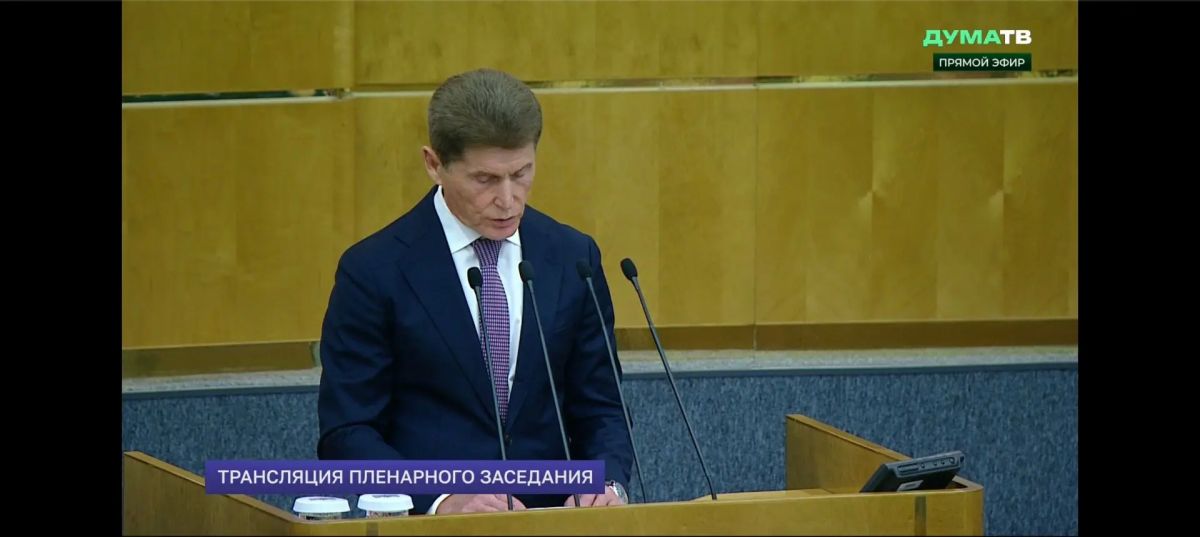 Кожемяко представил доклад о развитии Дальнего Востока в Госдуме