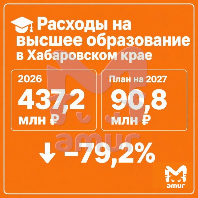 Расходы на высшее образование хотят урезать почти на 80% в Хабаровском крае