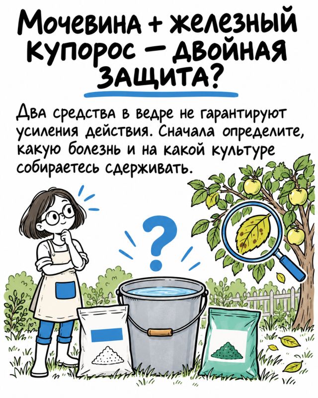 Мочевина и железный купорос в одном опрыскивателе: почему осенняя смесь не гарантирует двойную защиту