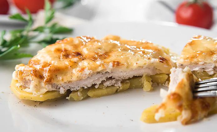 Классическая картошка с мясом по-французски